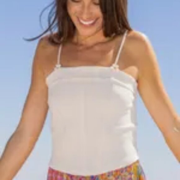 NATURAL LIFE Daisy Ribbed Tank - Cream - L NWT - Picture 2 of 7